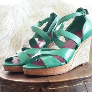 Tropical Green Cole Haan Wedges